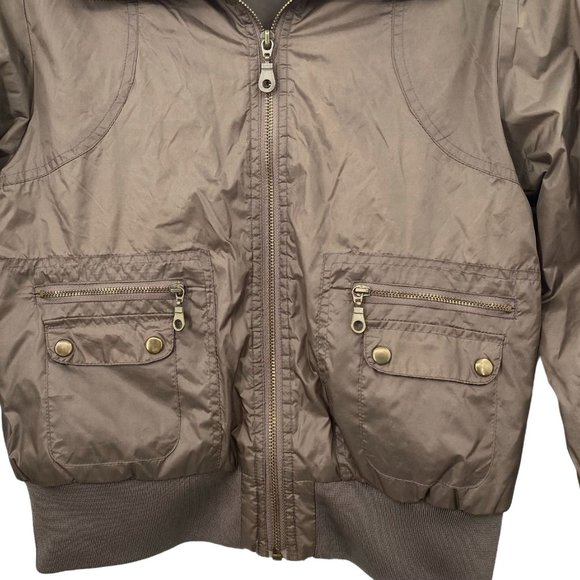 BOMBER JACKET GREEN WOMENS MEDIUM - Picture 2 of 5